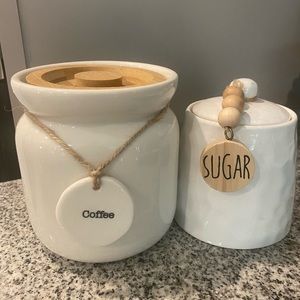 Coffee and sugar canisters
